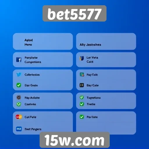 Métodos de pagamento disponíveis na bet5577